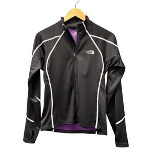 The North Face Jacket Womens Small Apex Flight Series Black Full Zip Reflective